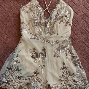 Rose gold romper
